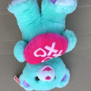 Xoxo teal stuffed bear